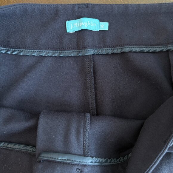 J McLaughlin Deanne Pants Bainbridge Knit Navy Blue Size 12 Formal Classic - Picture 5 of 11